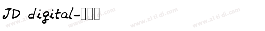 JD digital字体转换